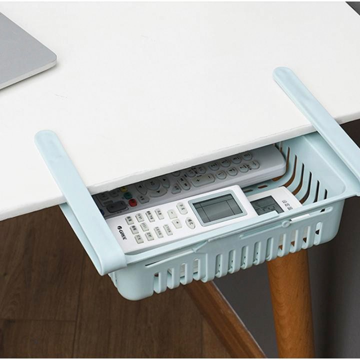 (𝗚𝗶𝗮́ 𝗦𝗶̉) Khay Rổ Nhựa Đa Năng Có Móc Gắn Dưới Ngăn Tủ Lạnh - Mặt Bàn để đồ Tiện dụng, Đa năng