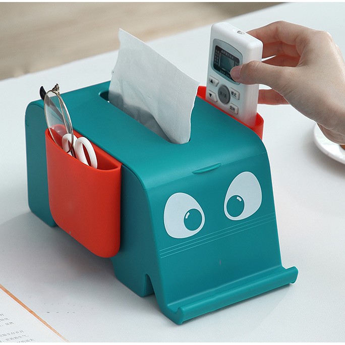 Hộp Đựng Khăn Giấy Ngăn Đa Năng Thiết Kế Sáng Tạo Dễ Thương