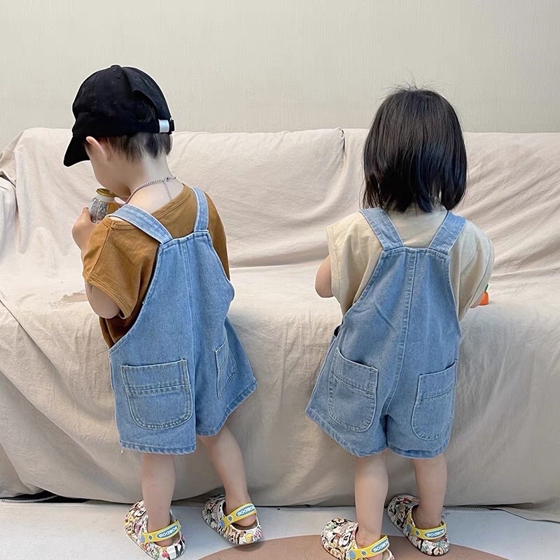 Yếm Jeans Lửng Cho Bé Trai Và Bé Gái Phong Cách_ Hàng Loại 1 Cao Cấp Y6