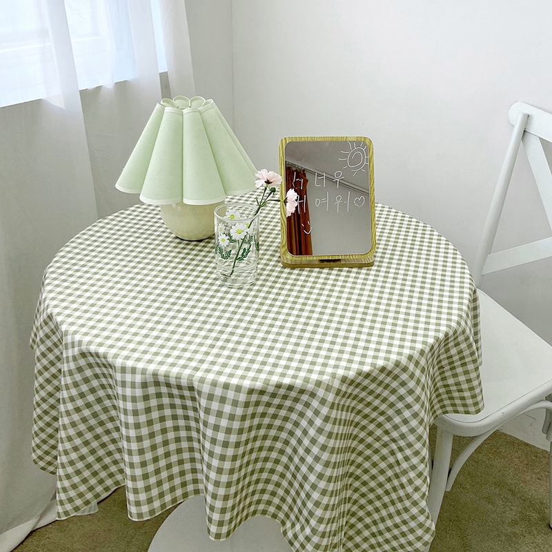 Cotton Linen Table Cloth Ins  Plaid Tablecloth Desk Background Cloth Home Decor