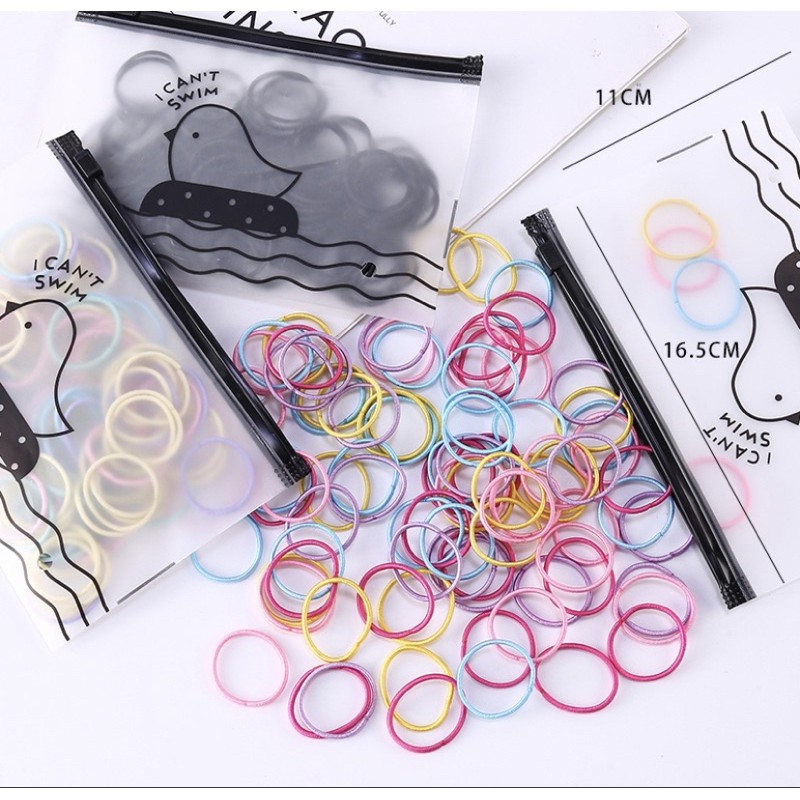 SET 100 THUN NHIỀU MÀU KÈM TÚI ZIP CHO BÉ