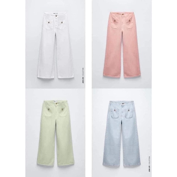 Thanh lý quần nút zara used 32 trắng