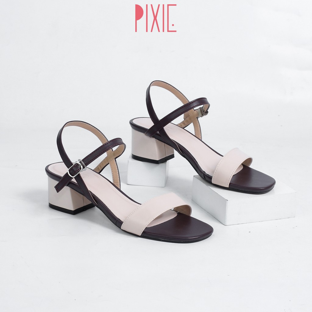 [THANH LÝ] Giày Sandal Cao Gót 3cm Mix Nhiều Màu Pixie X476 Xả Lỗ Vốn