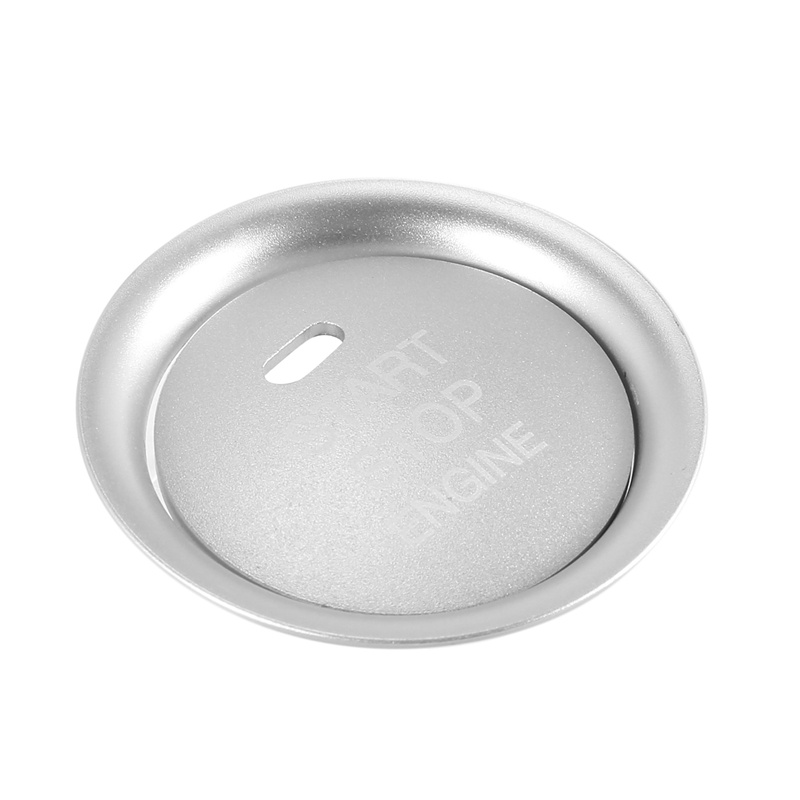 Bộ 2Pc Nút bấm khởi động động cơ không cần chìa khóa bằng nhôm bạc &amp; Vòng trang trí xung quanh cho Mazda 3 6 CX-3 CX-5 CX-9 MX-5 W