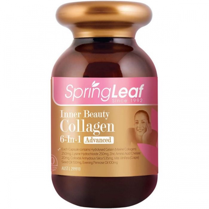 [ Hàng chuẩn Úc] Viên uống bổ sung collagen Springleaf inner beauty collagen 6-in-1 advanced 90 viên- 180 viên của Úc