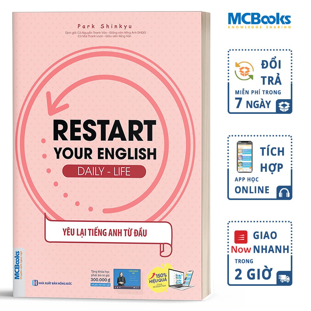 Sách - Restart Your English  - Yêu Lại Tiếng Anh Từ Đầu - Học Kèm App Online