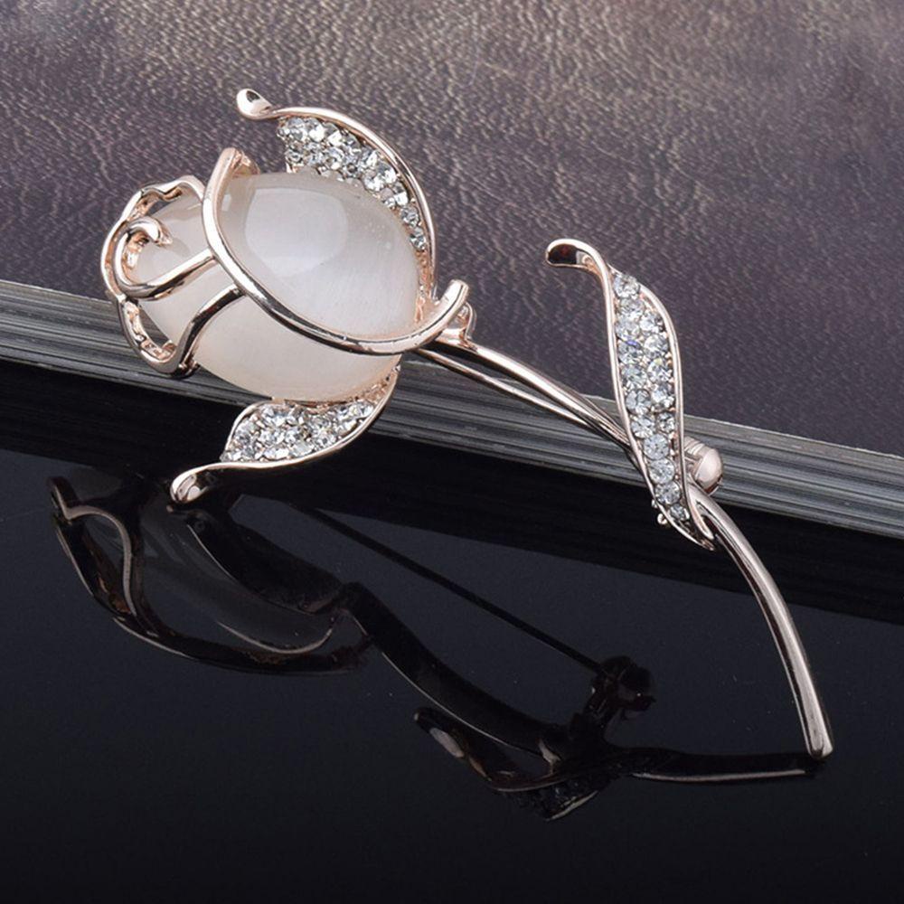 MXGOODS Ghim Cài Áo Hình Hoa Đính Đá Thời Trang