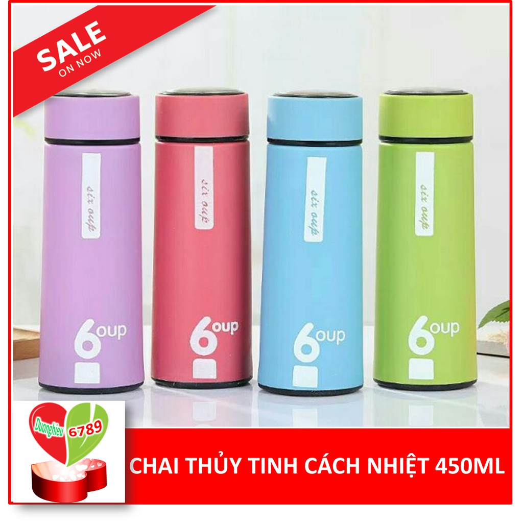 [ GIÁ HỦY DIỆT] Bình Thủy Tinh Cách Nhiệt 6oup An Toàn Cực Đẹp Cho Mùa Hè