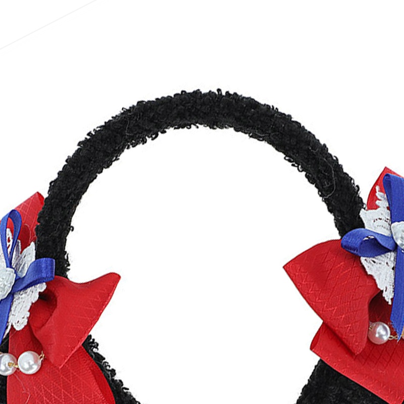 Flgo Băng Đô Tai Cừu Đính Nơ Họa Tiết Hoạt Hình Dễ Thương Dành Cho Nữ