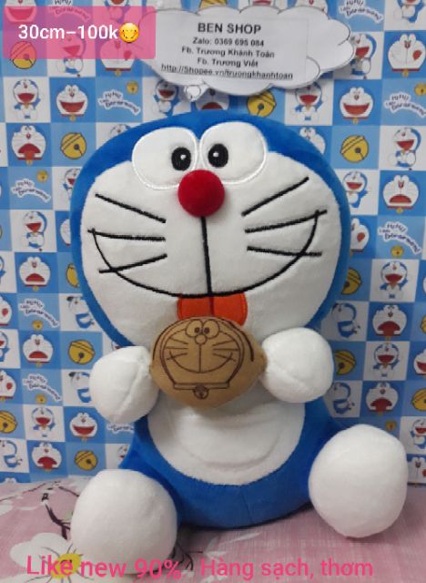 Gấu bông mèo máy Đôraemon size 30cm, like new 99%, bao hàng đẹp, sạch, thơm💟💟💟
