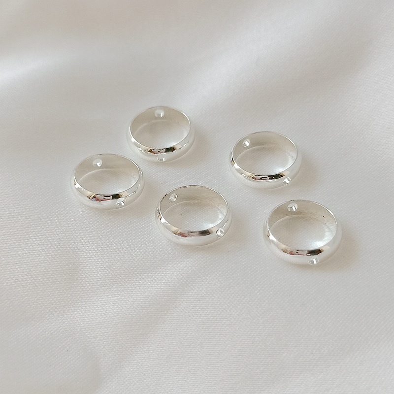 Nhẫn Xỏ Hạt Màu Sắc Mạ Bạc Dùng Làm Trang Sức Thủ Công DIY