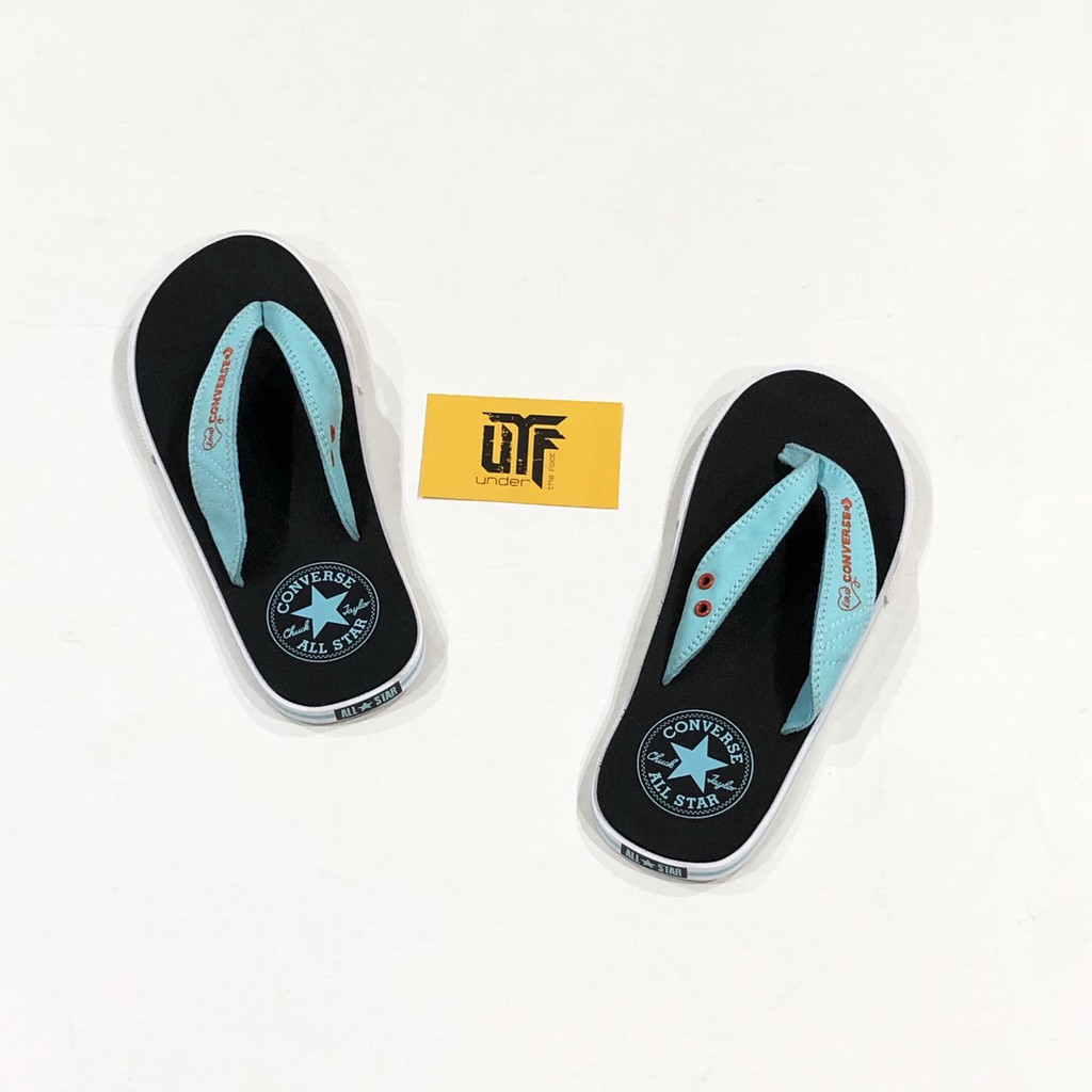 Dép converse đen quai xanh chính hãng