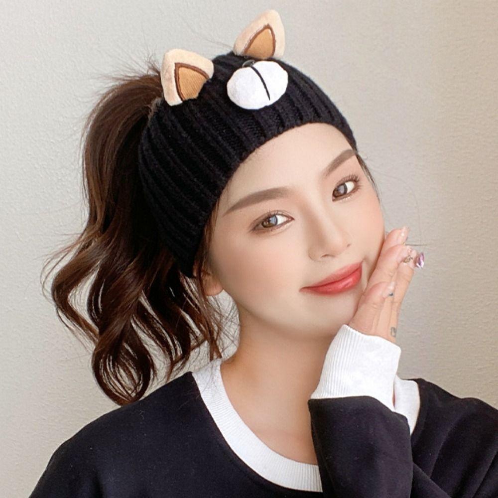 Băng Đô Len Co Giãn Hình Gấu Dễ Thương