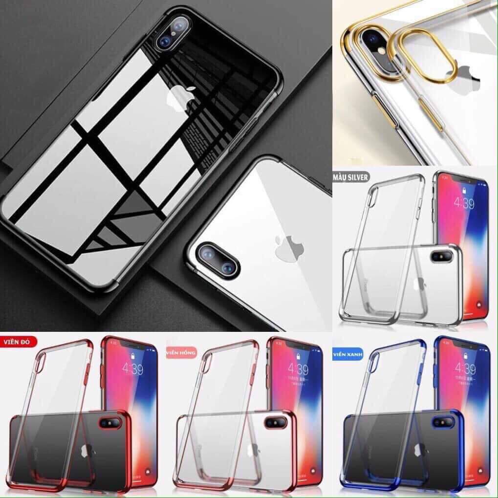 Ốp viền màu silicon apple case 5/5s/6/6s/6plus/7plus/8plus/X