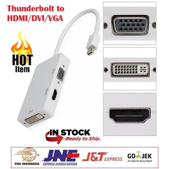 Vga | Đầu Chuyển Đổi 3 Trong 1 Từ Giác Cắm Mini Sang Cổng Vga Dvi Hdmi