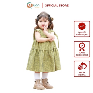 Đầm tiệc bé gái từ 13-32kg gấm dệt vải thổ cẩm Vân Khánh - GUON