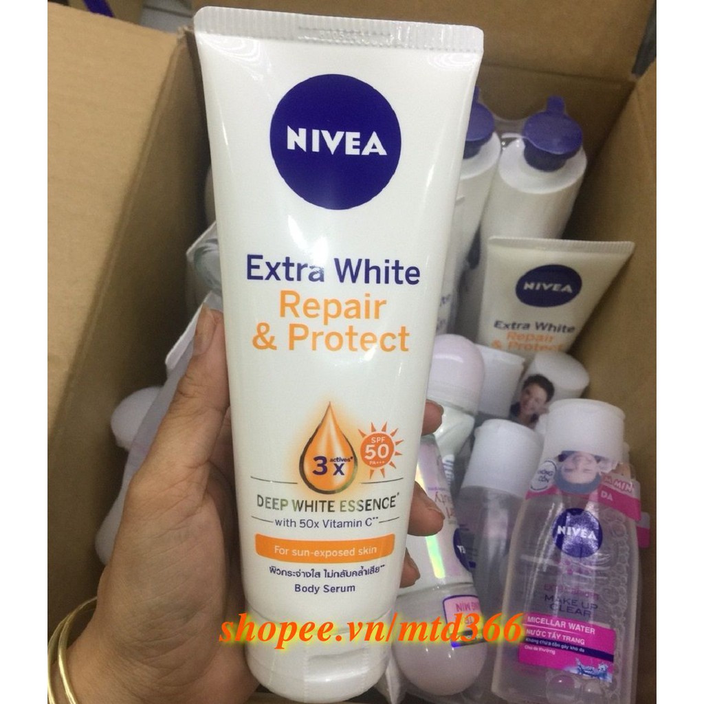 Serum Dưỡng Da Nữ 200ml Nivea Ban Ngày Làm Trắng Và Mịn Da Extra Repair & Protect