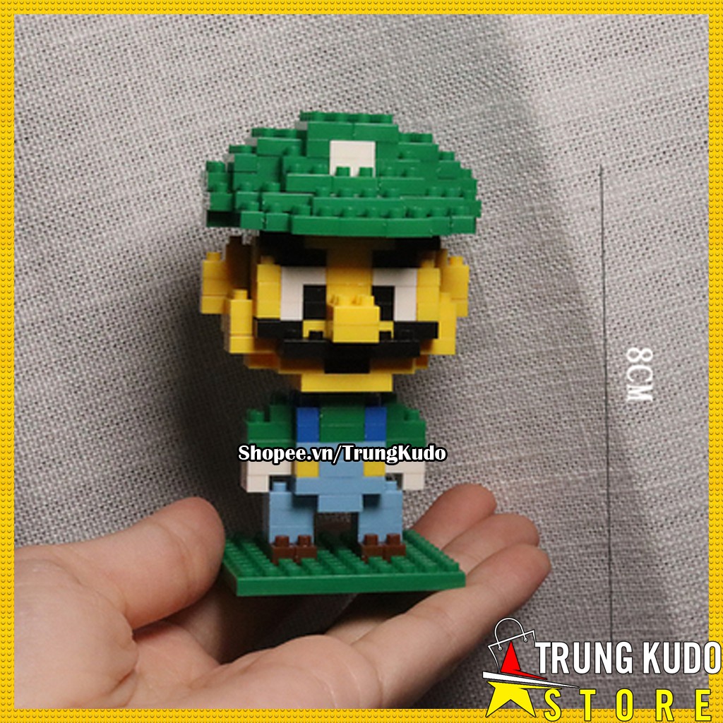 Lego Mario Và Yoshi 3D - Đồ chơi xếp hình Lego Mario và Lego Yoshi dạng Nanoblock thích hợp làm mô hình quà tặng