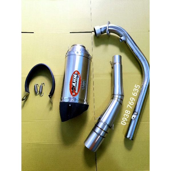 Pô AHM M3 full cổ  Exciter Winer Sonic Raider Fi Satria Gsx wave sirius jupiter axelo Future.