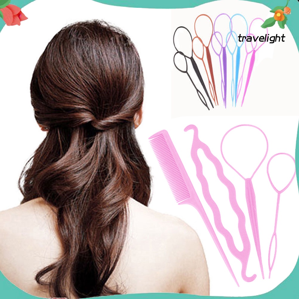 Set 4 dụng cụ tạo kiểu tóc đuôi ngựa tiện lợi