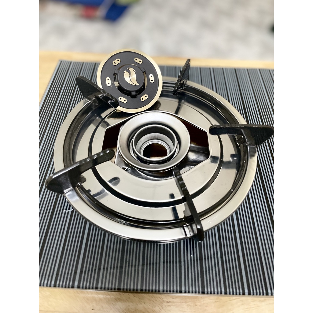 Bêp gas đơn IKURA - Chính hãng  - Đầu đốt hoa sen bằng đồng phi 78