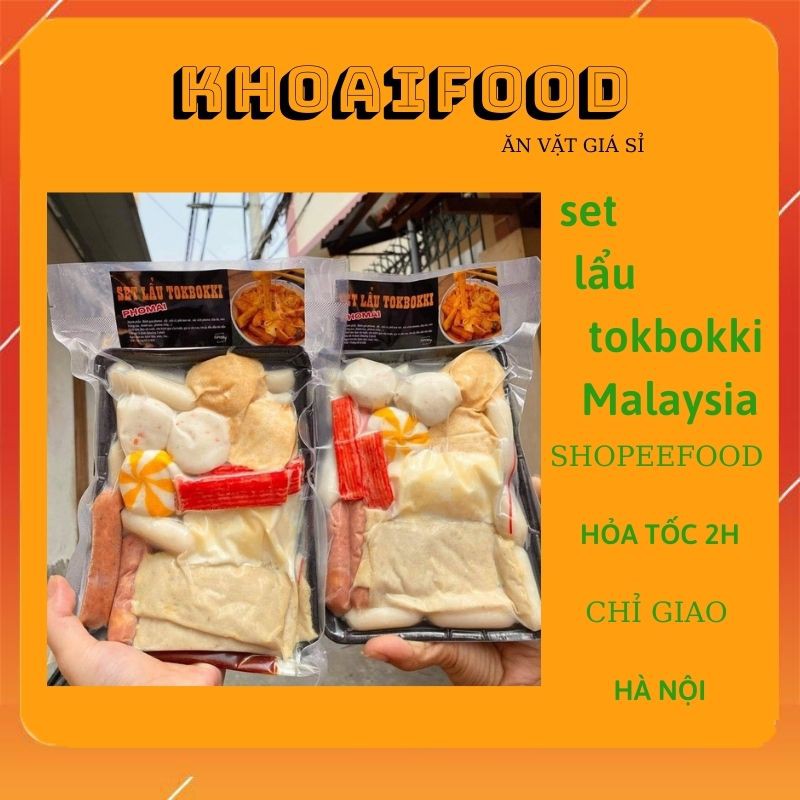 SET THẢ LẨU TOKBOKKI MALAYSIA SIÊU NGON CHUẨN VỊ KHAY 500G