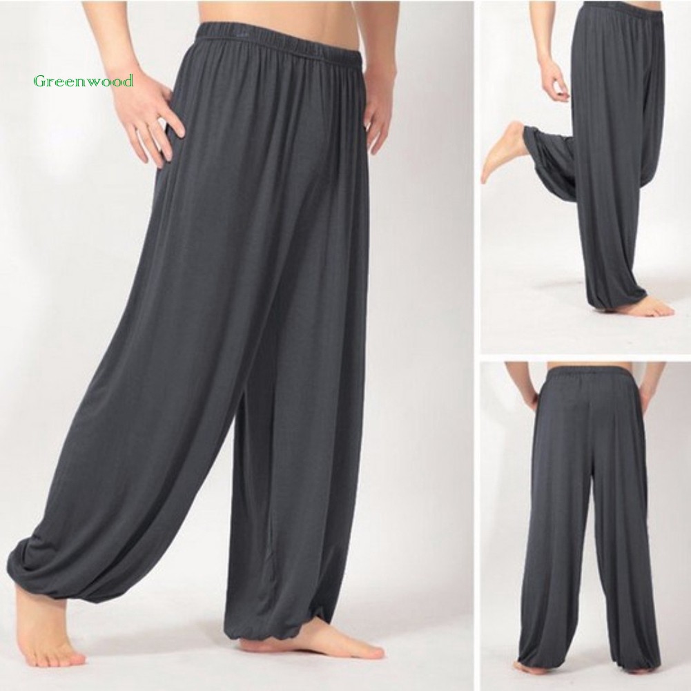 Quần Baggy Dài Màu Trơn Tập Yoga / Nhảy Bụng Thời Trang Cho Nam