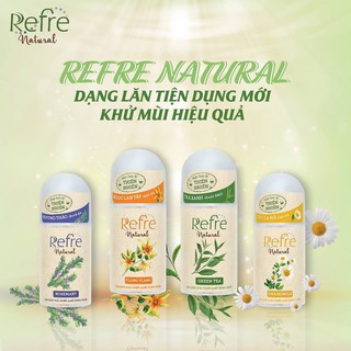 Lăn khử mùi Refre Natural 40ml - chiết xuất từ thiên nhiên