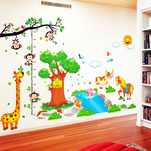 MIẾNG DÁN DECAL  THÚ DÒNG SÔNG THƯỚC HƯƠU 03