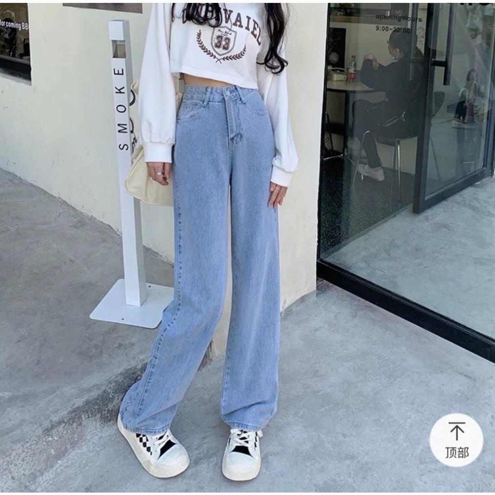 Quần bò baggy nữ quần jean baggy nữ quần jeans nữ lưng cao cạp cao quần nữ đẹp 3 size S M L hot 2022 HoHaJean22 | BigBuy360 - bigbuy360.vn
