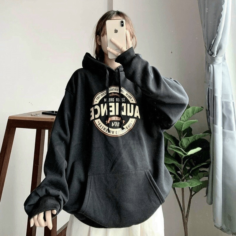 Áo Khoác Hoodie Kiểu Hoodie Chui Đầu AUDIENCE 1874 Có Túi Trước Bụng Siu Hot Thời Trang HHP Fashion