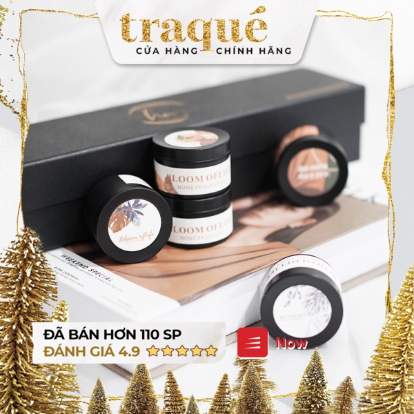 [5 mùi] Nến thơm tinh dầu thiên nhiên CITTA hũ thiếc mini Bloom Of Life - quà tặng và trang trí nhà cửa