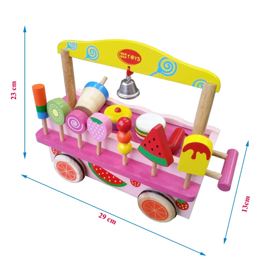 Gian hàng cho bé có bánh xe đẩy đi, màu sắc bắt mắt Đồ chơi gỗ Winwintoys Việt Nam