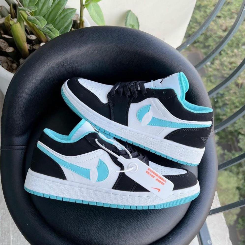 Giày Thể Thao Jordan 1 Xanh Ngọc Cổ Thấp , Giày Sneaker JD1 Đế Độn Chiều Cao Dành Cho Nam Nữ Học Sinh Sinh Viên 2022