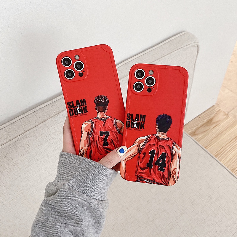 Ốp điện thoại mềm nhám in hình SLAM DUNK NO.7/14 thích hợp cho iPhone 13 12 Pro Max X Xs Max XR 11 Pro Max 14 Pro Max