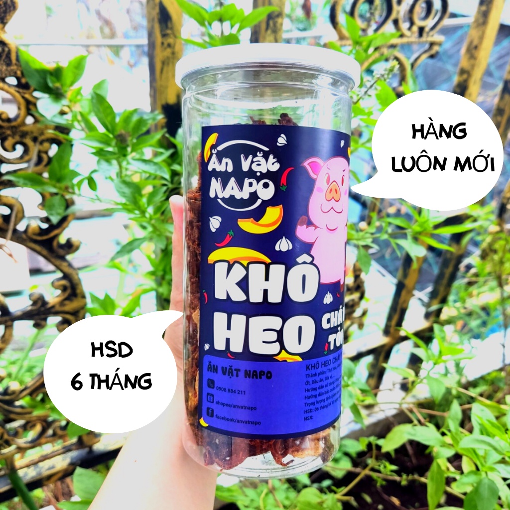 Khô heo cháy tỏi NAPO hủ 300g ăn vặt sài gòn | BigBuy360 - bigbuy360.vn
