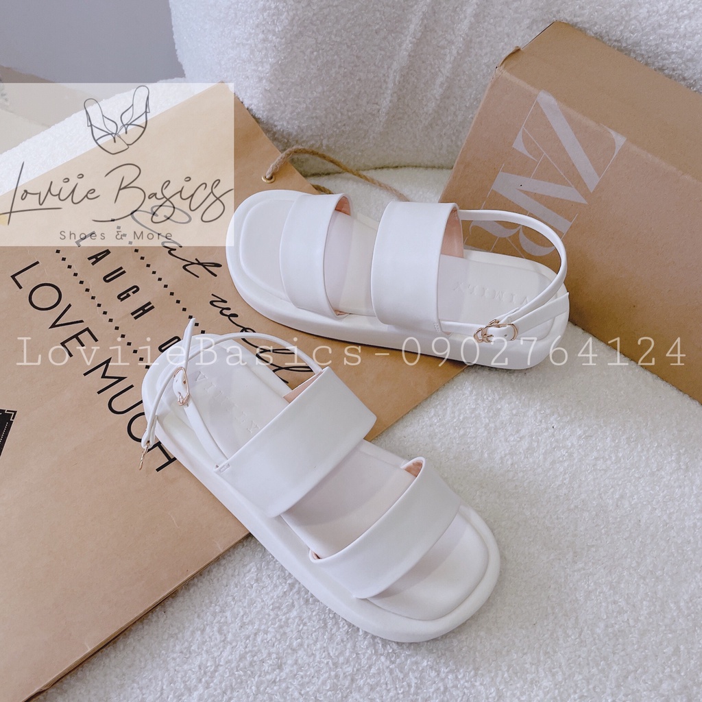 SANDAL NỮ LOVIIE BASICS - GIÀY THỜI TRANG PHONG CÁCH HIỆN ĐẠI 2 QUAI NGANG QUAI CÀI ĐẾ BẰNG S220515