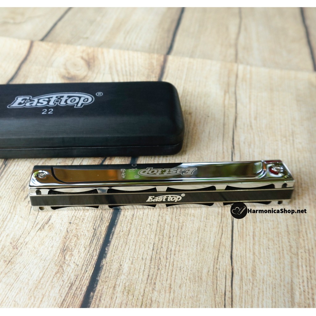 Kèn Harmonica EASTTOP TREMOLO T22 SILVER - KEY OF C