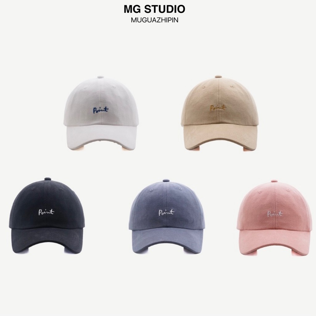 MG STUDIO/“Point” letter embroidered baseball caps