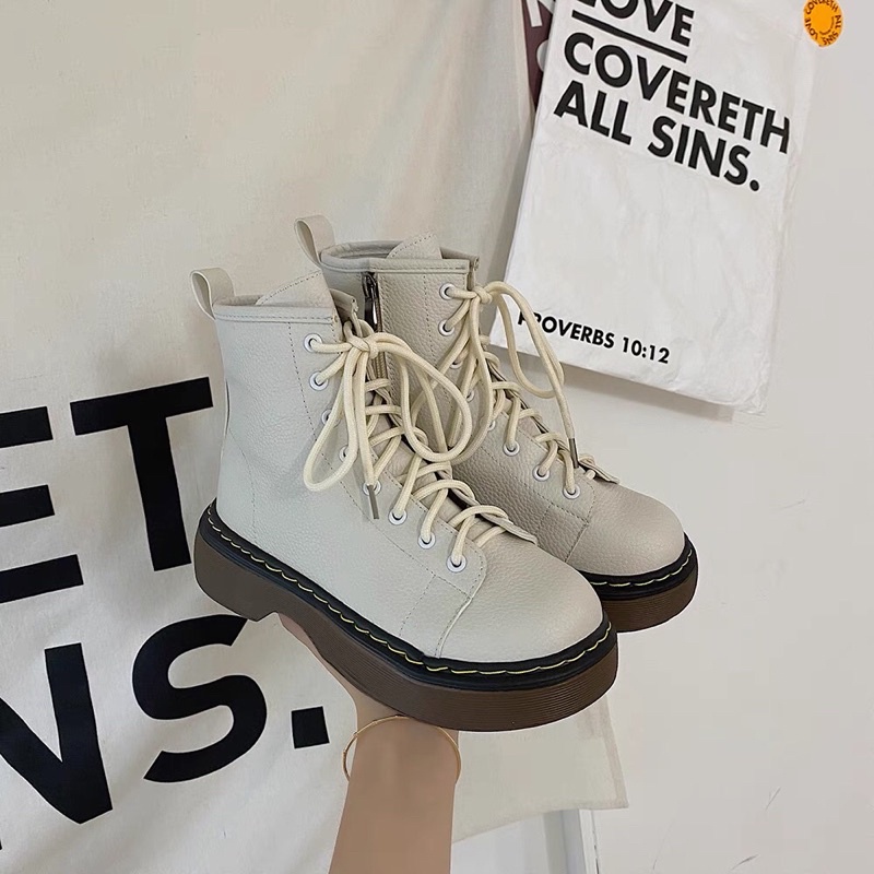 BOOT DA CỔ CAO KHOÁ KÉO ĐẾ 3.5CM [Order+Ảnh thật]