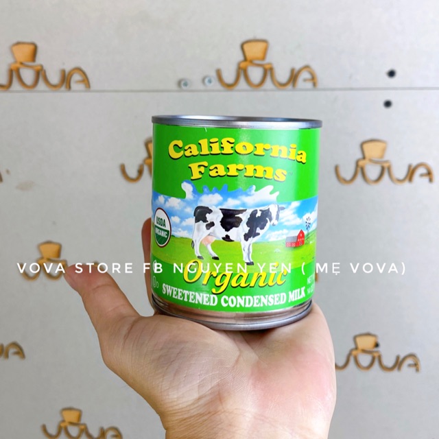 (Date 4/2022)Sữa Đặc Hữu Cơ Nguyên Kem Có Đường California Farms 397g