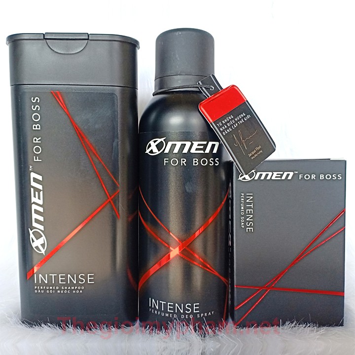 Combo Xmen For Boss Intense: Gội 180g - Xà Bông 75g - Xịt 150ml
