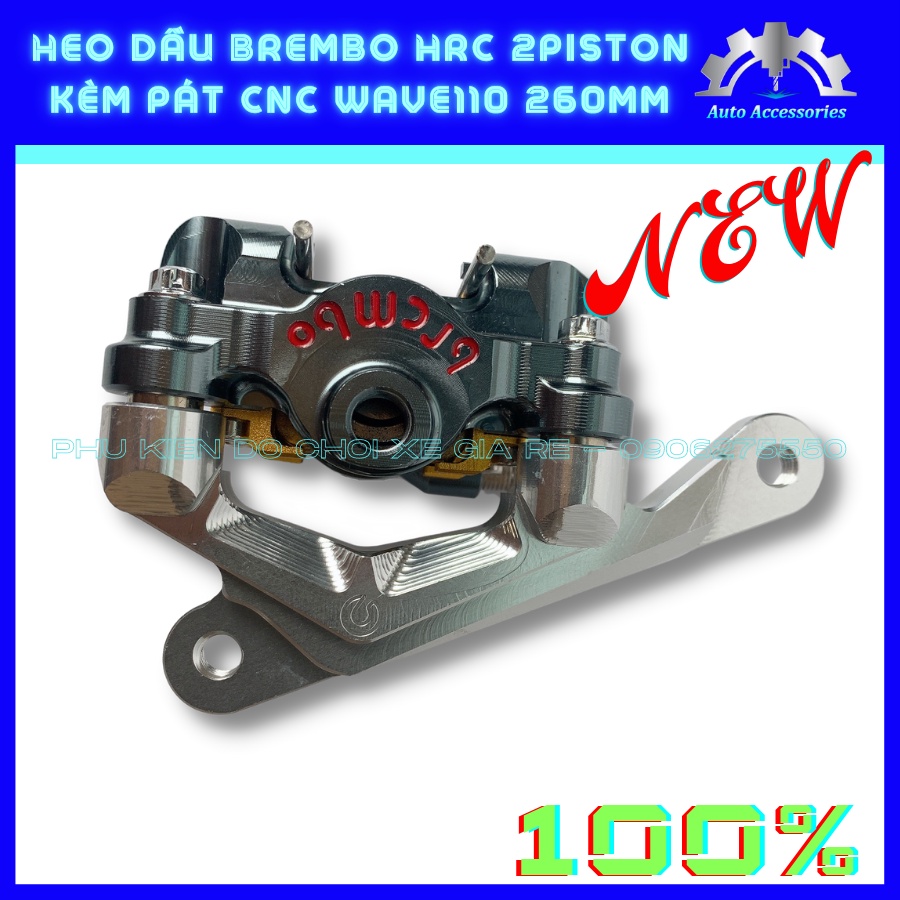 HÓT 100% - Heo Dầu Trước Brcmbe HRC 2piston KÈM PÁT CNC gắn Trước Wave Lớn Waves110 Wave RSX đi đĩa Size 260mm - CÓ LẺ