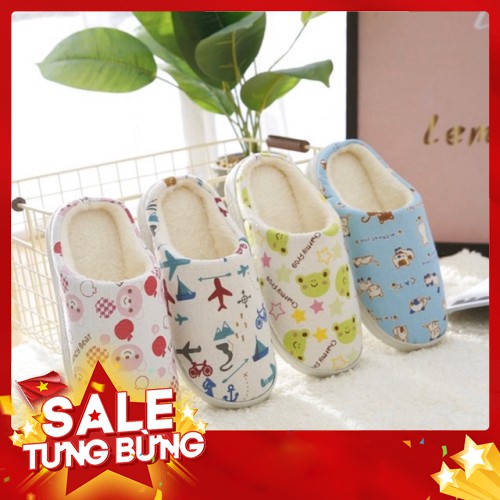 Dép nỉ bông đi trong nhà cho bé 2-10 tuổi - Hàng nhập khẩu