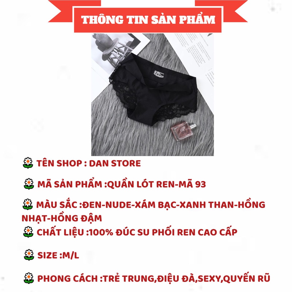 Quần Lót Nữ - Quần Lót Nữ đúc su phối ren thiết kế quyến rũ gợi cảm SEXY DAN STORE MÃ 93