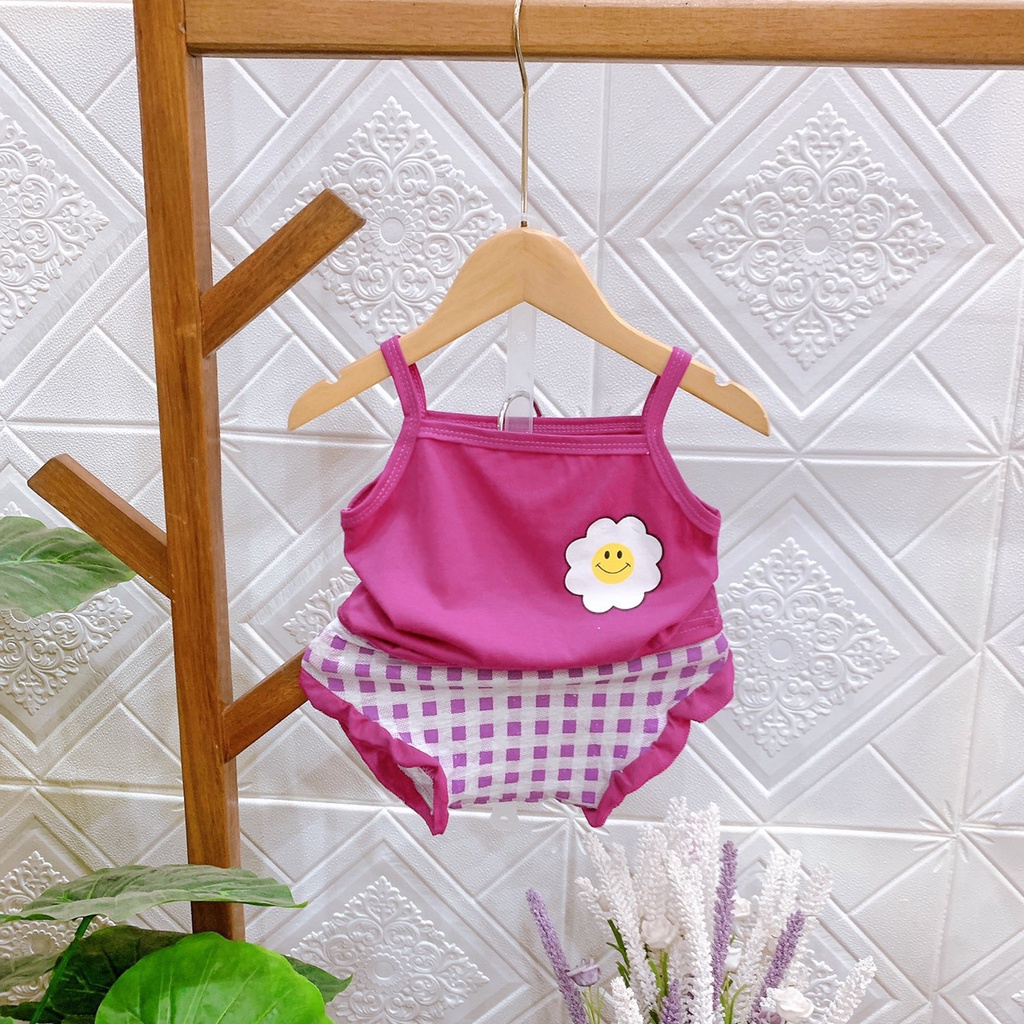 Bộ 2 dây cotton Xinh Xắn cho bé gái 6-16kg, nhiều màu lựa chọn - 𝐁𝐎𝟖𝟖