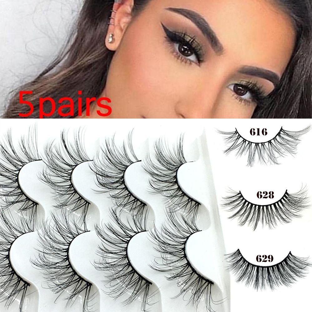 Bộ 5 Cặp Lông Mi Giả BORAG SKONHED 3D Siêu Sáng Dành Cho Nữ