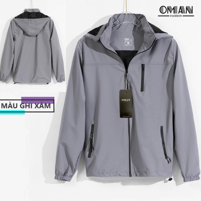 Áo gió nam nữ cao cấp 2 lớp, áo khoác dù chống nước cực tốt - OMAN AK65 - Hàng nhập khẩu