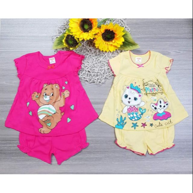 #(039)Bộ Thun borip bé gái 8-19kg