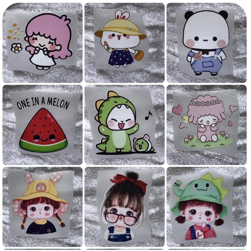Hình dán nhiệt đủ size - Cute set 1